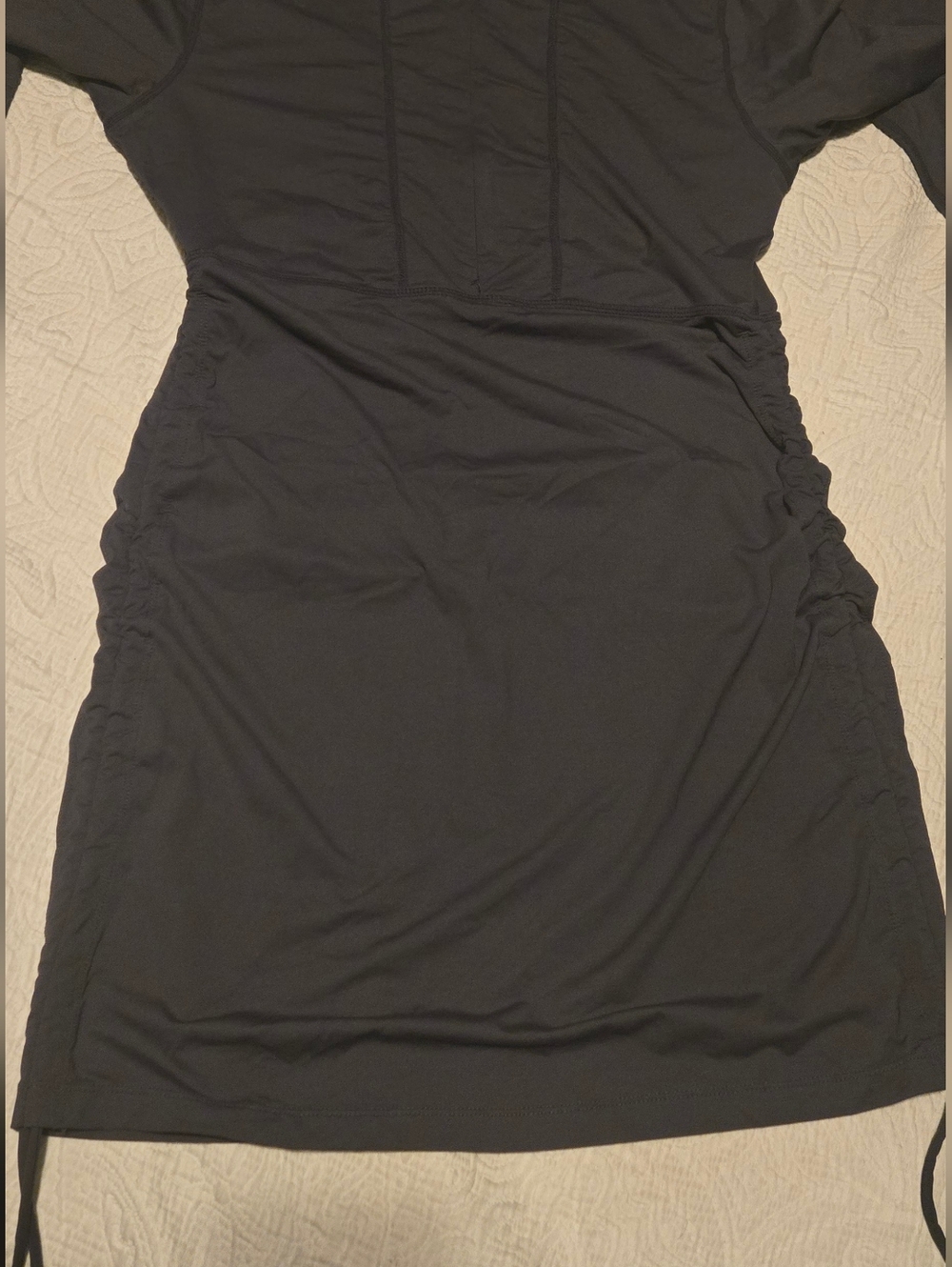 Athleta Grey Ruched Long-Sleeve Sheath Dress - Picture 8 of 13